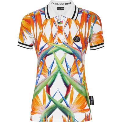 PLEIN SPORT Wit Multicolor Katoenen Polo - Shirts PLEIN SPORT Wit Multicolor Katoenen Polo - Shirts
