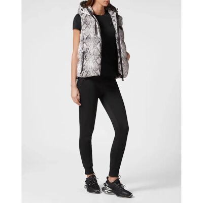 Plein Sport Python geïsoleerde mouwloze jas Plein Sport Python geïsoleerde mouwloze jas