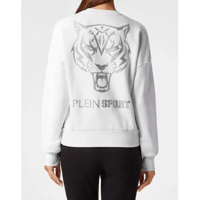 Plein Sport Glitter Damen Sweatshirt - Cropped - Grau - Sweatshirt Plein Sport Glitter Damen Sweatshirt - Cropped - Grau - Sweatshirt