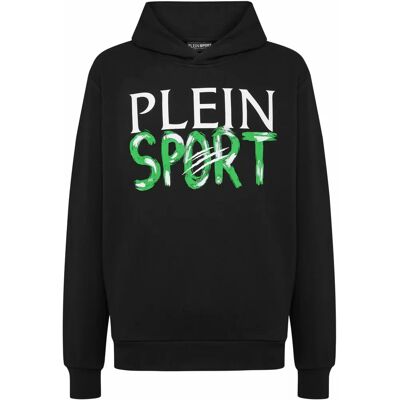 Plein Sport Heren Hoodie XXL Zwart - Sweatshirt met Capuchon Plein Sport Heren Hoodie XXL Zwart - Sweatshirt met Capuchon