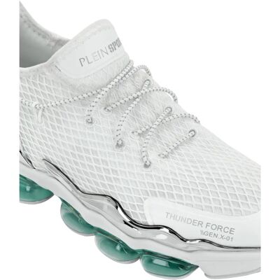 Plein Sport USC0576 STE003N Weiße/Blau Runner Sneaker - Sneaker Plein Sport USC0576 STE003N Weiße/Blau Runner Sneaker - Sneaker