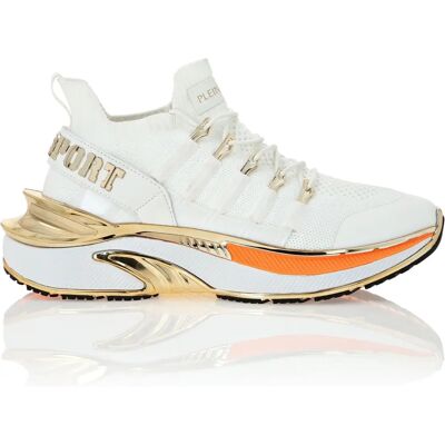 PLEIN SPORT Chrome Surfer, Size 46, white, orangefluo - Shoes PLEIN SPORT Chrome Surfer, Size 46, white, orangefluo - Shoes