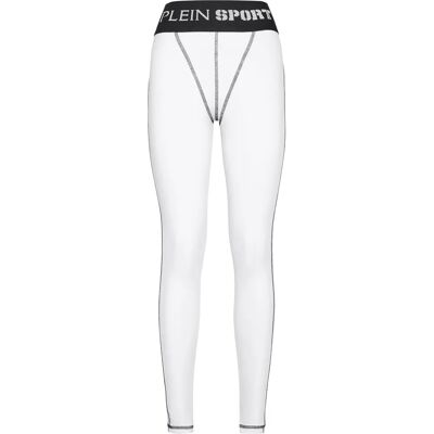 PLEIN SPORT Dames Leggings - wit - L - Broek PLEIN SPORT Dames Leggings - wit - L - Broek