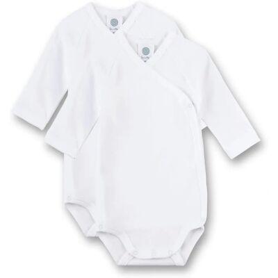 Sanetta - Body à manches longues BASIC BABY 2 pièces en blanc Sanetta - Body à manches longues BASIC BABY 2 pièces en blanc