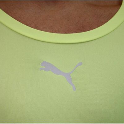Tricou Sportiv Galben Puma - Potrivire Strânsă Tricou Sportiv Galben Puma - Potrivire Strânsă