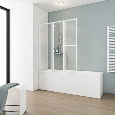 Schulte Weiße 3-Teilig Badewannenscheibe - 2-in-1 Bad & Dusche Schulte Weiße 3-Teilig Badewannenscheibe - 2-in-1 Bad & Dusche