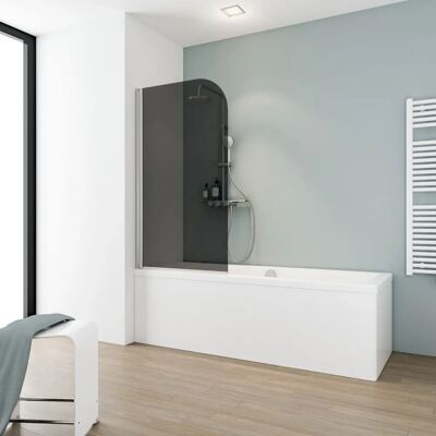 Paroi de baignoire pliante - 80x140cm - Verre 5mm - Publicité Paroi de baignoire pliante - 80x140cm - Verre 5mm - Publicité