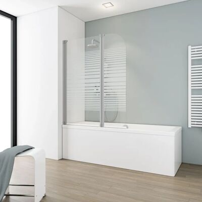Écran de douche pliable Schulte 114x140cm - Aluminium Argent - Verre 3mm - Publicité Écran de douche pliable Schulte 114x140cm - Aluminium Argent - Verre 3mm - Publicité