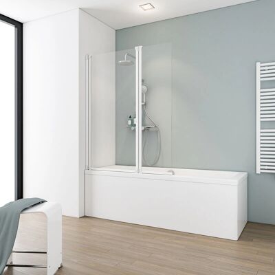 Paroi de douche pliable Schulte - 104 x 130 cm Blanc - Publicité Paroi de douche pliable Schulte - 104 x 130 cm Blanc - Publicité