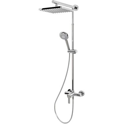 Schulte Höhenverstellbare Duschsäule mit Mischer - Chrom Schulte Höhenverstellbare Duschsäule mit Mischer - Chrom