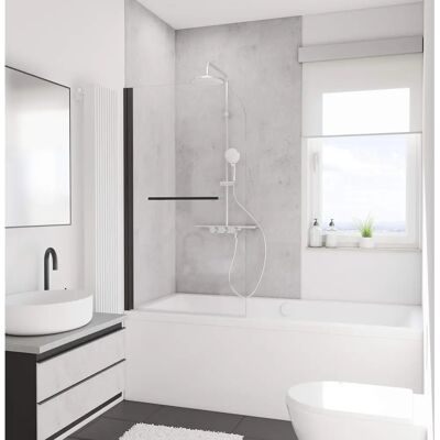Schulte Noir 80x140cm Paroi de Douche Pliable - Douche ou Bain - Publicité Schulte Noir 80x140cm Paroi de Douche Pliable - Douche ou Bain - Publicité