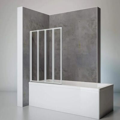 Schulte Paroi de Douche Pliable - 93 x 120 cm, 4 Volets, Sans Perçage, Verre Transparent - Publicité Schulte Paroi de Douche Pliable - 93 x 120 cm, 4 Volets, Sans Perçage, Verre Transparent - Publicité