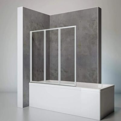 Paroi de douche Schulte - 3 panneaux pliables, sans perçage, verre de sécurité - Publicité Paroi de douche Schulte - 3 panneaux pliables, sans perçage, verre de sécurité - Publicité