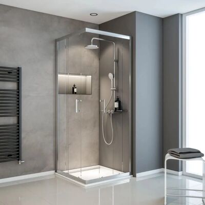 SCHULTE Sunny - Eck-Einstieg - 90x190 cm - ESG-Glas SCHULTE Sunny - Eck-Einstieg - 90x190 cm - ESG-Glas