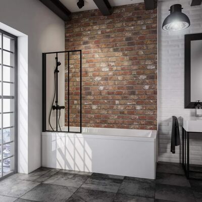 Schulte Ecran de Douche Pliable 70x130cm Cadre Noir - Publicité Schulte Ecran de Douche Pliable 70x130cm Cadre Noir - Publicité