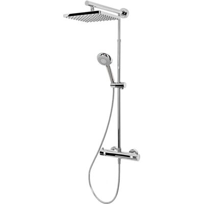 Schulte Edelstahl Duschsäule mit Thermostat - Duschsatz Schulte Edelstahl Duschsäule mit Thermostat - Duschsatz