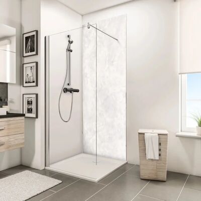 SCHULTE ExpressPlus DecoDesign 100x210 cm - Marmor hell - Aluminium-Verbundplatte - Duschrückwand SCHULTE ExpressPlus DecoDesign 100x210 cm - Marmor hell - Aluminium-Verbundplatte - Duschrückwand