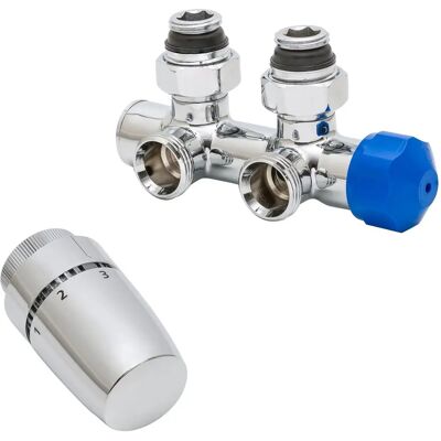 SCHULTE - Thermostat-Set - 52x191x52 mm - chromfarben - Set SCHULTE - Thermostat-Set - 52x191x52 mm - chromfarben - Set