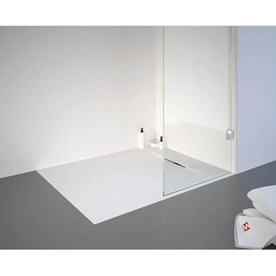 Plateau de douche effet pierre blanche SCHULTE - Ultra léger, Rectangulaire, Sur mesure - Publicité Plateau de douche effet pierre blanche SCHULTE - Ultra léger, Rectangulaire, Sur mesure - Publicité