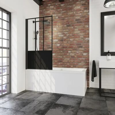 SCHULTE - Komfort - Mattschwarz - Bathtub folding wall SCHULTE - Komfort - Mattschwarz - Bathtub folding wall