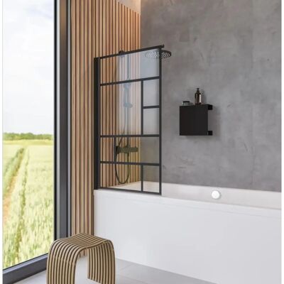 SCHULTE - Komfort - Mattschwarz - Bathtub folding wall SCHULTE - Komfort - Mattschwarz - Bathtub folding wall