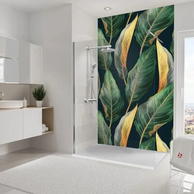 SCHULTE - DecoDesign - Tropenblätter-Gold - Shower back panel SCHULTE - DecoDesign - Tropenblätter-Gold - Shower back panel