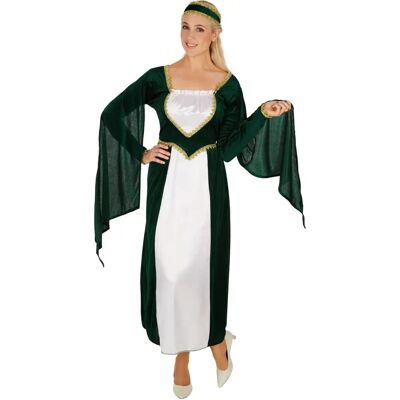 Tectake Middeleeuws Prinsessen Kostuum voor Dames - Lang Groen & Wit Jurk Tectake Middeleeuws Prinsessen Kostuum voor Dames - Lang Groen & Wit Jurk