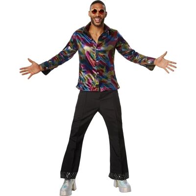 TecTake Disco King Costume - Bunt - Men TecTake Disco King Costume - Bunt - Men