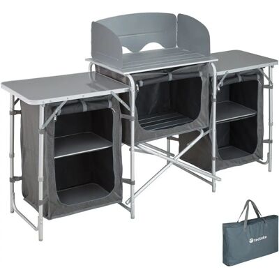 tectake Campingkeuken - 172x52x104cm Zwart tectake Campingkeuken - 172x52x104cm Zwart