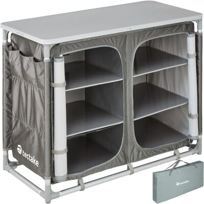 tectake Cocina de Camping - 97x47,5x78cm negro/gris tectake Cocina de Camping - 97x47,5x78cm negro/gris