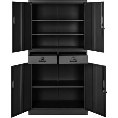 Armoire métallique TecTake - Rangement sécurisé avec 2 tiroirs - Publicité Armoire métallique TecTake - Rangement sécurisé avec 2 tiroirs - Publicité