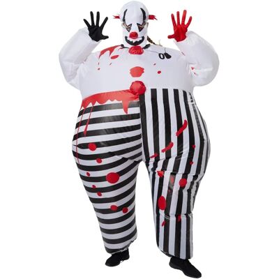 tectake Aufblasbares Kostüm Horror-Clown - schwarz/weiß tectake Aufblasbares Kostüm Horror-Clown - schwarz/weiß