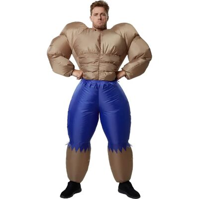 TecTake GmbH Inflatable Bodybuilder Costume - Brown TecTake GmbH Inflatable Bodybuilder Costume - Brown