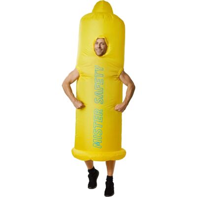 TecTake GmbH Yellow Inflatable Costume - Mister Safety Unisex Party Wear TecTake GmbH Yellow Inflatable Costume - Mister Safety Unisex Party Wear