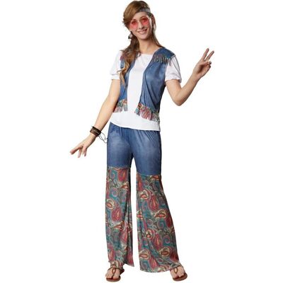 TecTake GmbH Damenkostüm Groovy Flower Girl - Blau XL - Damen Kostüm TecTake GmbH Damenkostüm Groovy Flower Girl - Blau XL - Damen Kostüm