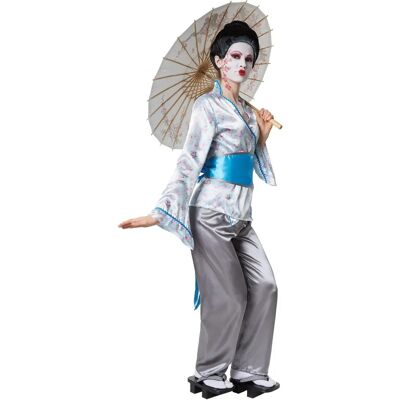 TecTake GmbH Women Costume Aiko Geisha - Gray/Blue - Women Costume TecTake GmbH Women Costume Aiko Geisha - Gray/Blue - Women Costume