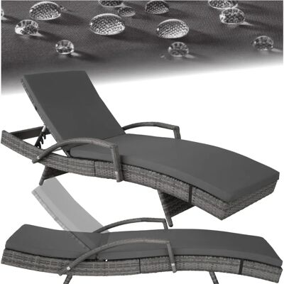 Tectake Sunbed Océane - Adjustable Aluminum Rattan Lounger Tectake Sunbed Océane - Adjustable Aluminum Rattan Lounger