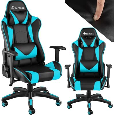 Krzesło gamingowe tectake Twink - czarne/azur - ergonomiczne, regulowane, wygodne Krzesło gamingowe tectake Twink - czarne/azur - ergonomiczne, regulowane, wygodne