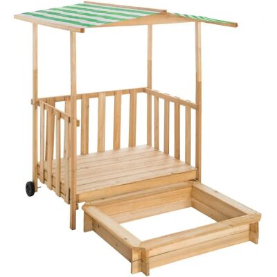 tectake Sandbox and play porch with roof Gretchen green (403240) tectake Sandbox and play porch with roof Gretchen green (403240)