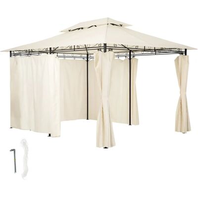TecTake 403268 pavillon - Pavillon de luxe pour le jardin avec 6 côtés - Publicité TecTake 403268 pavillon - Pavillon de luxe pour le jardin avec 6 côtés - Publicité