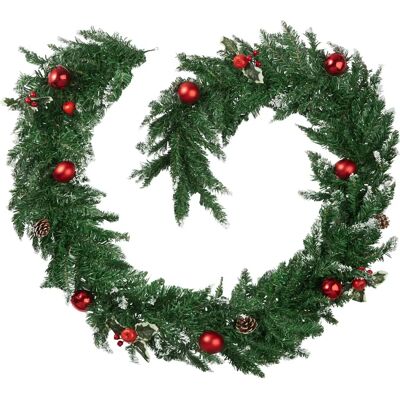 Guirlande de Noël tectake avec perles et cônes - 2,7 m - Publicité Guirlande de Noël tectake avec perles et cônes - 2,7 m - Publicité