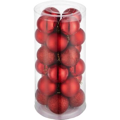 Tectake 24 Unbreakable Christmas Tree Balls - Red Tectake 24 Unbreakable Christmas Tree Balls - Red