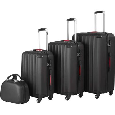 tectake Juego de Carro de 4 Ruedas 31/55/65/75 cm (4034) - NEGRO tectake Juego de Carro de 4 Ruedas 31/55/65/75 cm (4034) - NEGRO