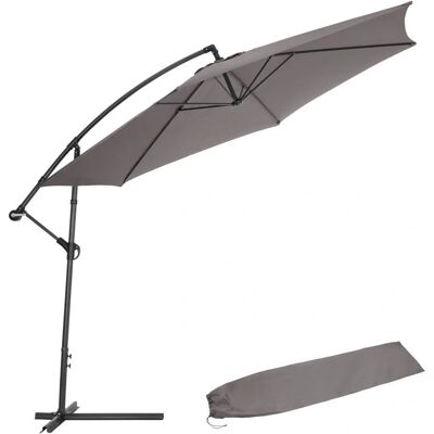 TecTake 403428 sombrilla de patio - gris TecTake 403428 sombrilla de patio - gris
