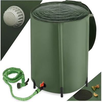 Tectake Grüner 250 L Faltbarer Regenfass - Regenspeicher Tectake Grüner 250 L Faltbarer Regenfass - Regenspeicher