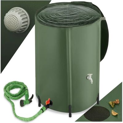 Tectake Grüner 380L Faltbarer Regenfass - Gartenteichwasser Tectake Grüner 380L Faltbarer Regenfass - Gartenteichwasser