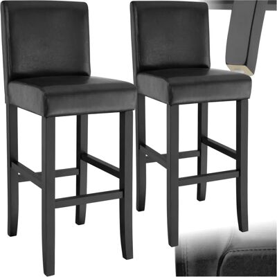 Tectake Black 2 Ergonomic Bar Stools - Kitchen/Bar Furniture Tectake Black 2 Ergonomic Bar Stools - Kitchen/Bar Furniture