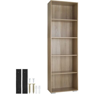 Bibliothèque Lexi de tectake avec 5 étagères - Bois clair - Publicité Bibliothèque Lexi de tectake avec 5 étagères - Bois clair - Publicité