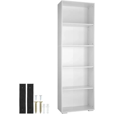 Estantería Lexi Blanca de Tectake - 5 estantes - Sala Estantería Lexi Blanca de Tectake - 5 estantes - Sala