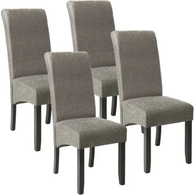 Tectake Ergonomic Dining Chairs Set of 4 - Gray Marbled Tectake Ergonomic Dining Chairs Set of 4 - Gray Marbled
